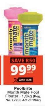 PoolBrite Month Mate Pool Floater