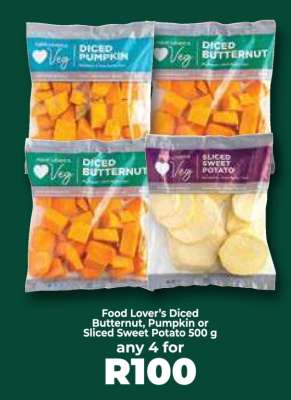 Food Lover’s Diced Butternut, Pumpkin or Sliced Sweet Potato 500 g