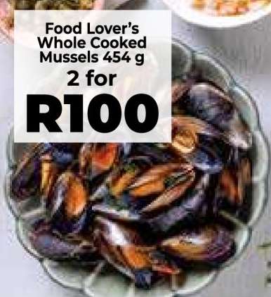 Food Lover’s Whole Cooked Mussels 454 g
