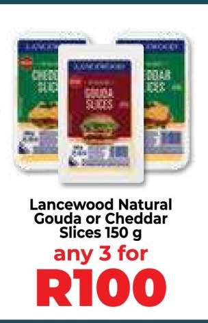 Lancewood Natural Gouda or Cheddar Slices 150 g