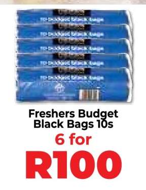 Freshers Budget Black Bags 10s
