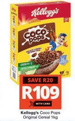 Kellogg's Coco Pops Original Cereal 1kg