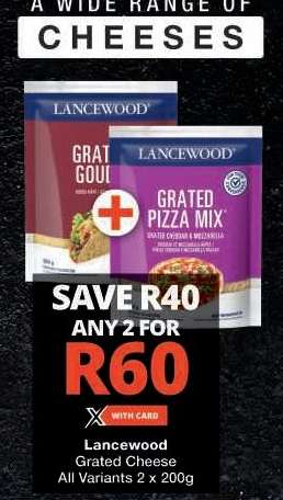 Lancewood Grated Cheese