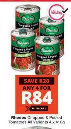 Rhodes Chopped & Peeled Tomatoes