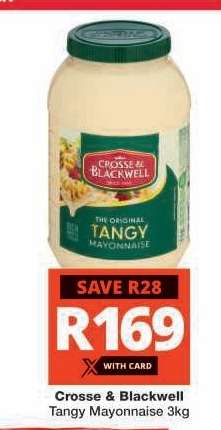 Crosse & Blackwell Tangy Mayonnaise 3kg