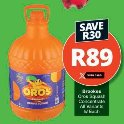 Brookes Oros Squash Concentrate