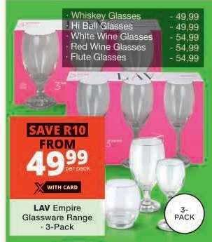 LAV Empire Glassware Range - 3-Pack