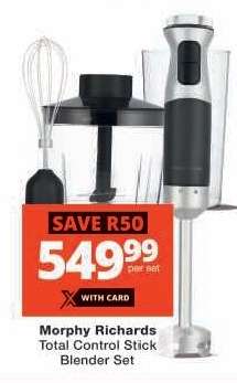Morphy Richards Total Control Stick Blender Set