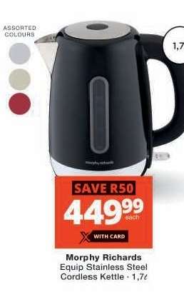 Morphy Richards Equip Stainless Steel Cordless Kettle