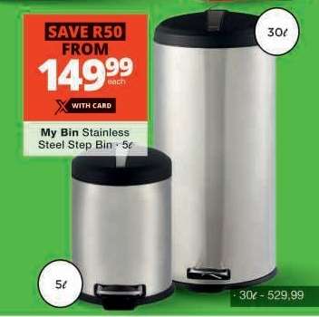 My Bin Stainless Steel Step Bin - 50ℓ