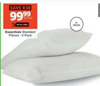 Essentials Standard Pillows - 2-Pack