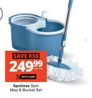 Spotless Spin Mop & Bucket Set