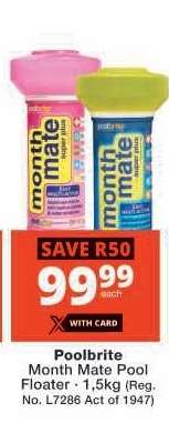 PoolBrite Month Mate Pool Floater