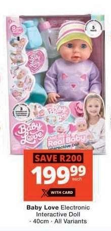Baby Love Electronic Interactive Doll