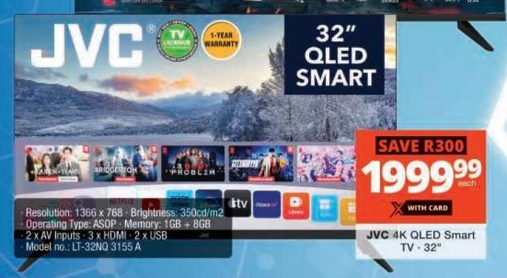 JVC 4K QLED Smart TV - 32"