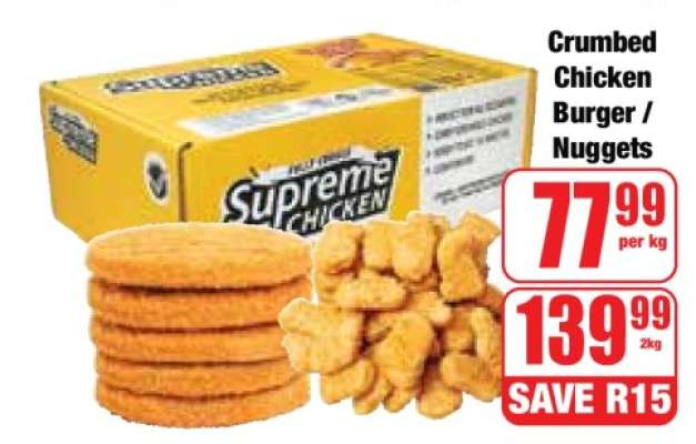 Crumbed Chicken Burger / Nuggets