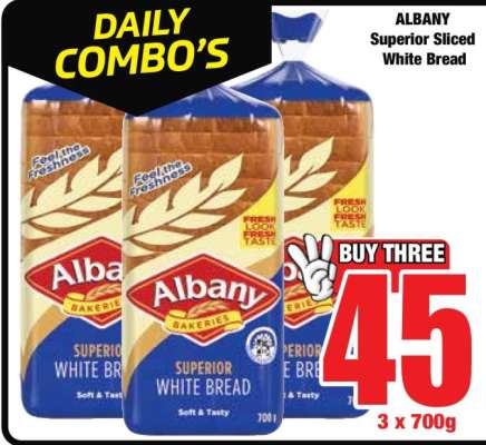 ALBANY Superior Sliced White Bread