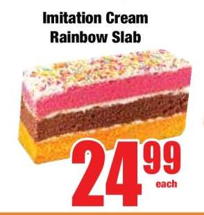 Imitation Cream Rainbow Slab