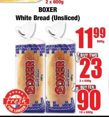 BOXER White Bread (Unsliced)