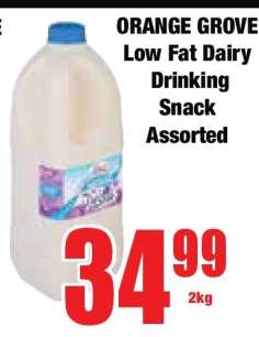 ORANGE GROVE Low Fat Dairy Drinking Snack Assorted