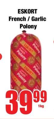 Eskort French/Garlic Polony