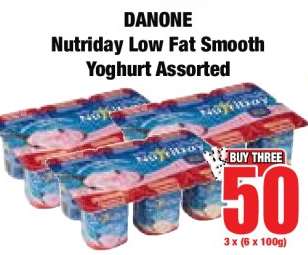 Danone NutriDay Low Fat Smooth Yoghurt Assorted