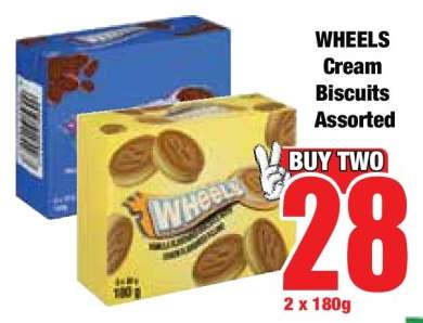 WHEELS Cream Biscuits Assorted