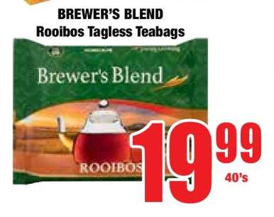 Brewer's Blend Rooibos Tagless Teabags