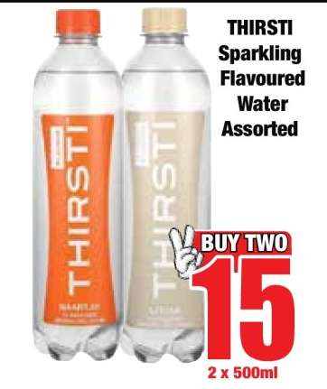 THIRSTI Sparkling Flavoured Water Assorted