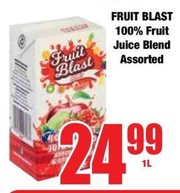 FRUIT BLAST 100% Fruit Juice Blend Assorted