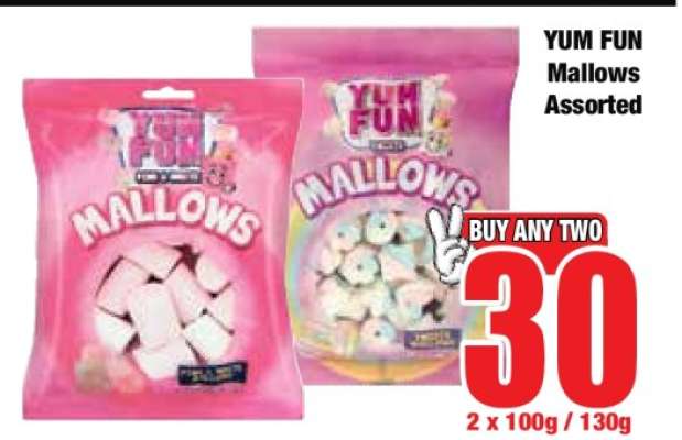 YUM FUN Mallows Assorted