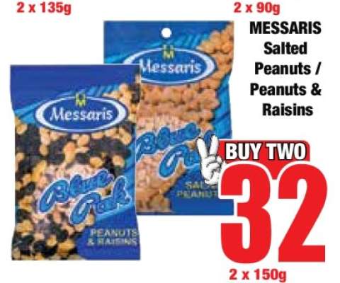 MESSARIS Salted Peanuts / Peanuts & Raisins