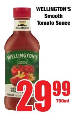 WELLINGTON'S Smooth Tomato Sauce