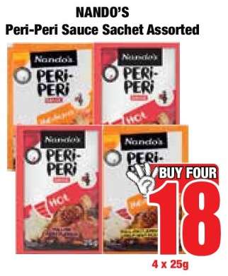 Nando's Peri-Peri Sauce Sachet Assorted