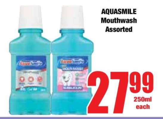 AQUASMILE Mouthwash Assorted