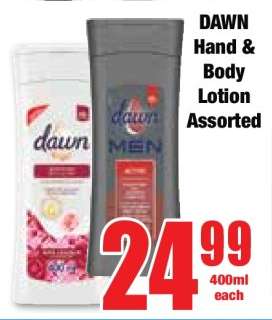DAWN Hand & Body Lotion Assorted