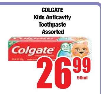 COLGATE Kids Anticavity Toothpaste Assorted