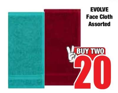 EVOLVE Face Cloth Assorted