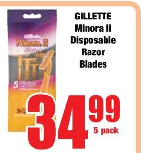 GILLETTE Minora II Disposable Razor Blades