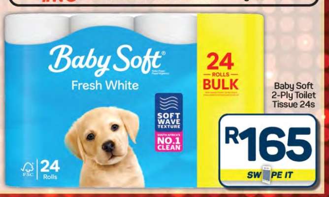 Baby Soft 2 Ply Toilet Tissue 24s