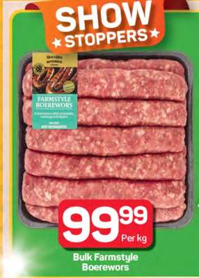 Bulk Farmstyle Boerewors