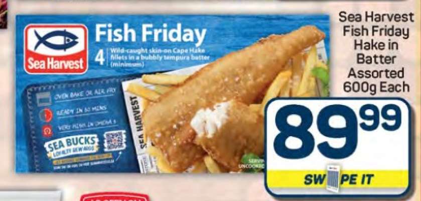 Sea Harvest Fish Friday Hake in Batter Assorted 600g