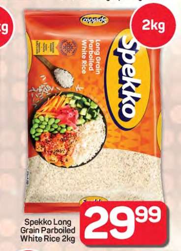 Spekko Long Grain Parboiled White Rice 2kg