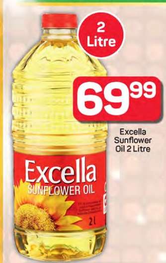 Excella Sunflower Oil 2 Litre