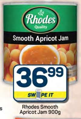 Rhodes Smooth Apricot Jam-900g