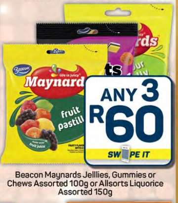 Beacon Maynards Jellies, Gummies or Chews Assorted
