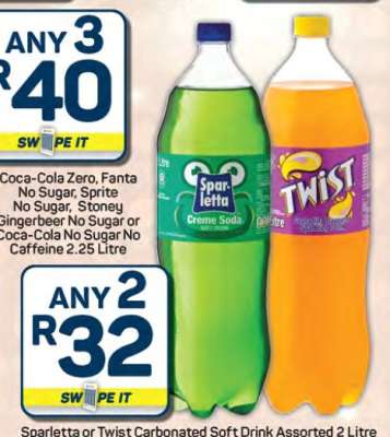Sparletta or Twist Carbonated Soft Drink