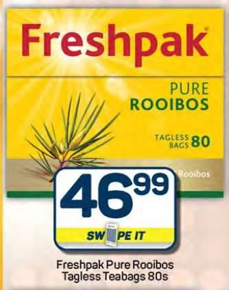 Freshpak Pure Rooibos Tagless Teabags 80s