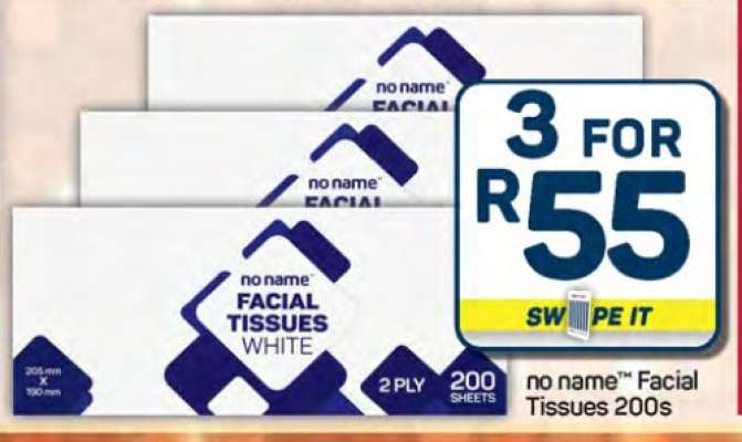 no name™ Facial Tissues 200s