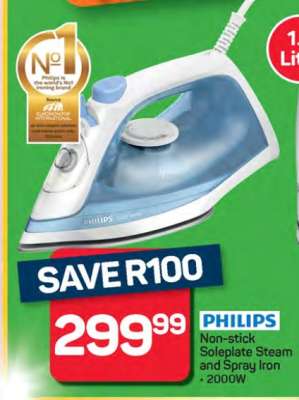 PHILIPS Non-Stick Soleplate Steam and Spray Iron